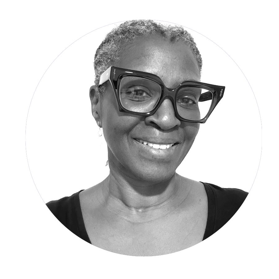 Black and white portrait of Natalie Pryor